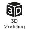 3D modeling icon